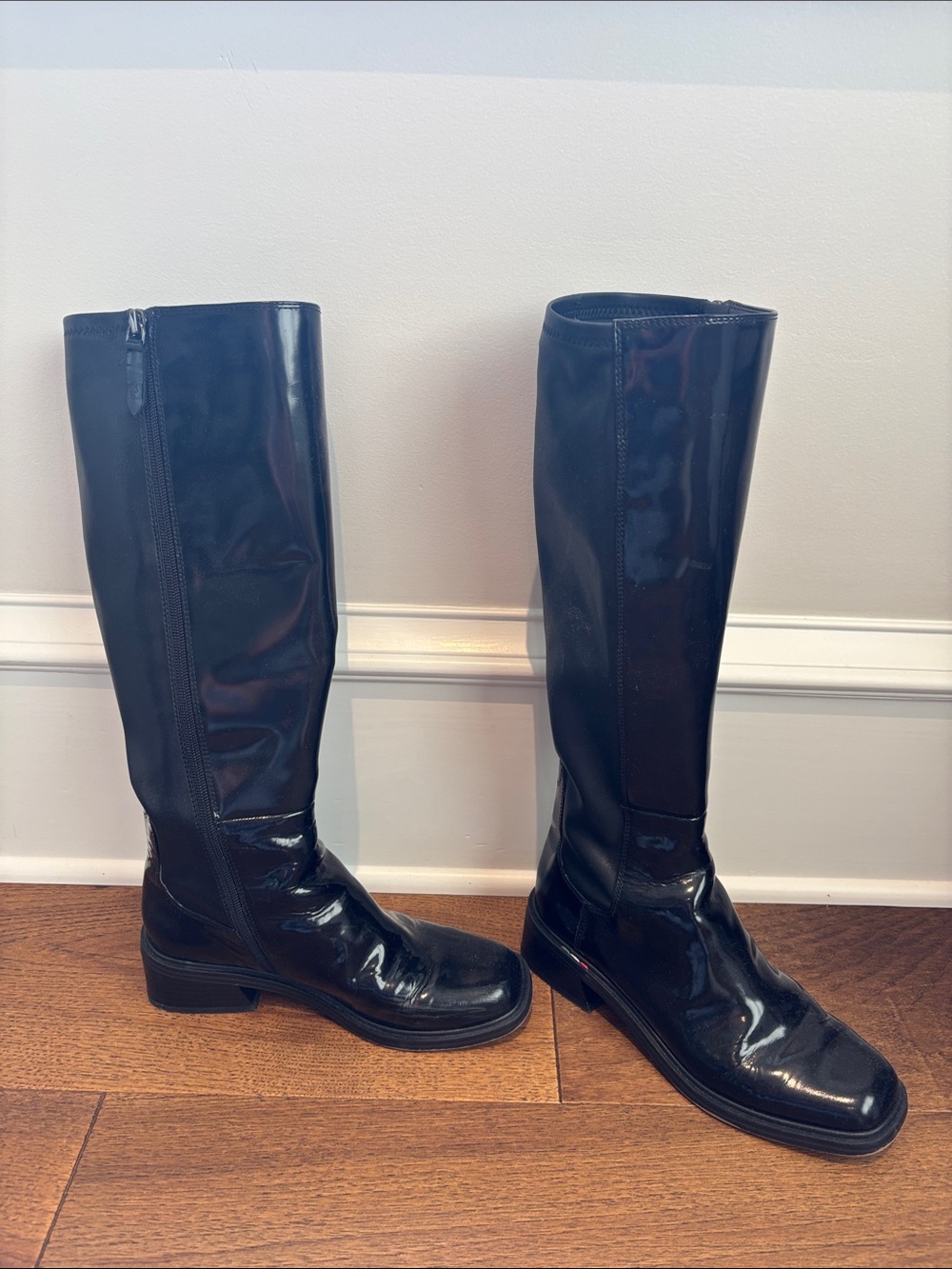 Franco Sarto Black Patent Over-the-Knee Riding Boots